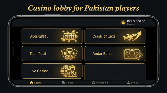Lobby view of aviator 7 bet for Pakistan users - 4